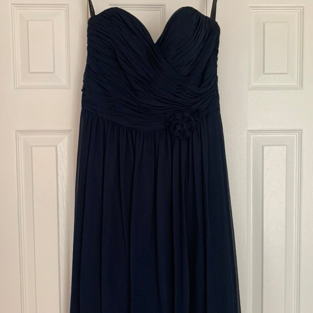After Six Midnight Navy Strapless Dress